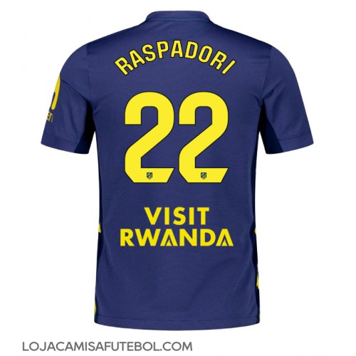 Camisa de Futebol Atletico Madrid Giacomo Raspadori #22 Equipamento Secundário 2025-26 Manga Curta